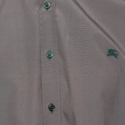 Pre Owned Burberry Grey Cotton Long Sleeve Shirt XXL