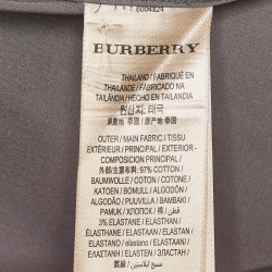 Pre Owned Burberry Grey Cotton Long Sleeve Shirt XXL