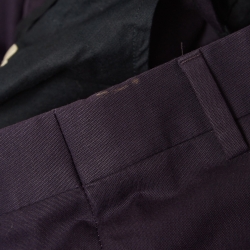 Pre Owned Burberry Purple Cotton Formal Pants M