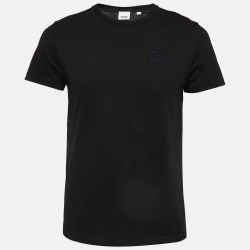 مملوكة مسبقًا Burberry Black Cotton Knit Crew Neck Tshirt M