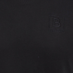 مملوكة مسبقًا Burberry Black Cotton Knit Crew Neck Tshirt M