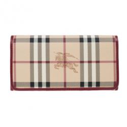 مملوكة مسبقًا Burberry Haymarket Check Continental Wallet