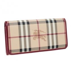 مملوكة مسبقًا Burberry Haymarket Check Continental Wallet