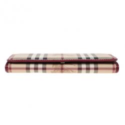 مملوكة مسبقًا Burberry Haymarket Check Continental Wallet
