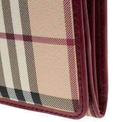 مملوكة مسبقًا Burberry Haymarket Check Continental Wallet