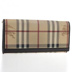 Pre Owned Burberry 'Haymarket Check' Continental Flap Wallet