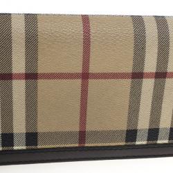 Pre Owned Burberry 'Haymarket Check' Continental Flap Wallet