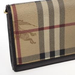 Pre Owned Burberry 'Haymarket Check' Continental Flap Wallet