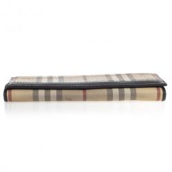 Pre Owned Burberry 'Haymarket Check' Continental Flap Wallet