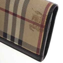 Pre Owned Burberry 'Haymarket Check' Continental Flap Wallet