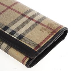 Pre Owned Burberry 'Haymarket Check' Continental Flap Wallet
