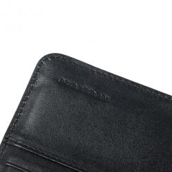 مملوكة مسبقًا Burberry Black Ziggy Grainy Leather Continental Wallet