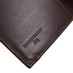 Pre Owned Burberry Haymarket Check Passport Cover