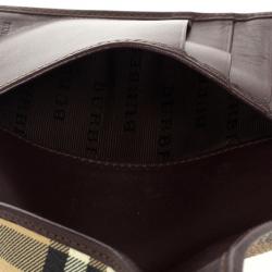 Pre Owned Burberry Haymarket Check Passport Cover