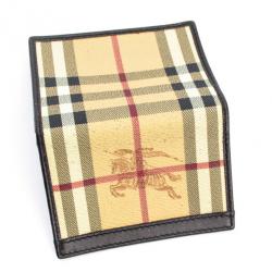Pre Owned Burberry Haymarket Check Cardholder