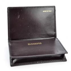 Pre Owned Burberry Haymarket Check Cardholder
