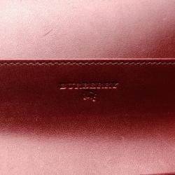 مملوكة مسبقًا Burberry Brown Check Print Checkbook Wallet