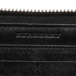 Pre Owned Burberry Nova Check Large Ziggy Zip Around Wallet