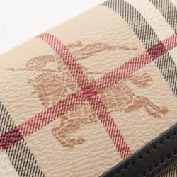 Pre Owned Burberry Haymarket Check Continental Wallet 