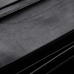 Pre Owned Burberry Black Penrose Mixedmedia Continental Wallet