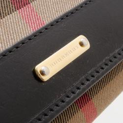 Pre Owned Burberry Black Penrose Mixedmedia Continental Wallet