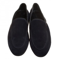 Burberry Oxford Blue Suede Dalwood Loafers Size 43