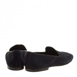 Burberry Oxford Blue Suede Dalwood Loafers Size 43