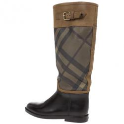 مملوكة مسبقًا Burberry Novacheck Panel Rain Boots Size 39