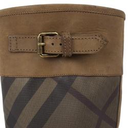 مملوكة مسبقًا Burberry Novacheck Panel Rain Boots Size 39