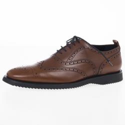 Burberry Chestnut Brown Brogue Leather Oxfords Size 41