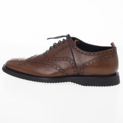 Burberry Chestnut Brown Brogue Leather Oxfords Size 41