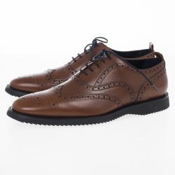 Burberry Chestnut Brown Brogue Leather Oxfords Size 41