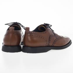 Burberry Chestnut Brown Brogue Leather Oxfords Size 41