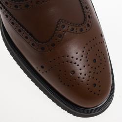 Burberry Chestnut Brown Brogue Leather Oxfords Size 41