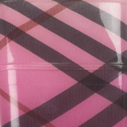 Pre Owned Burberry Purple Novacheck Rubber Rain Boots Size 39