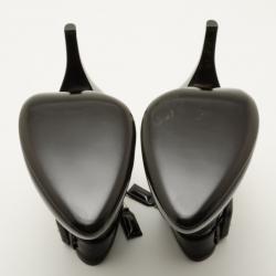 مملوكة مسبقًا Burberry Black Quilted Patent Leather Ankle Boots Size 40