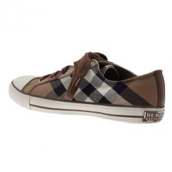Burberry Novacheck Canvas and Leather Sneakers Size 42