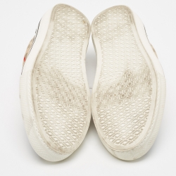 مملوكة مسبقًا Burberry Beige/Black House Check Fabric and Suede Wilson Sneakers Size 40.5 