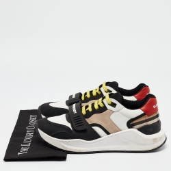 Burberry  Multicolor Suede and Fabric Velcro Low Top Sneakers Size 43