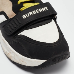 Burberry  Multicolor Suede and Fabric Velcro Low Top Sneakers Size 43