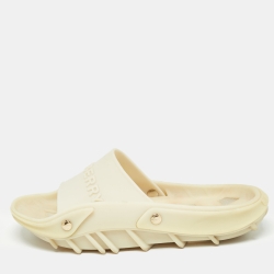 Burberry Cream Rubber Flat Slide Size 40