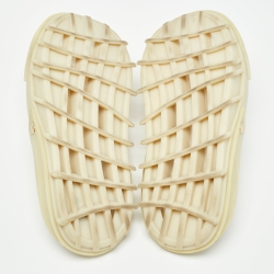 Burberry Cream Rubber Flat Slide Size 40