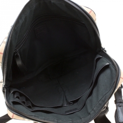 Burberry Beige/Black Haymarket Check PVC and Canvas Laptop Bag