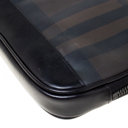 Burberry Black/Dark Brown Smoke Check PVC Laptop Sleeve