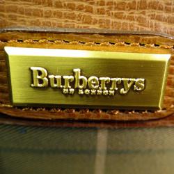 Burberry Beige Leather Business Briefcase