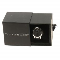 Burberry Silvered Black Stainless Steel Check Men's Wristwatch 39 mm