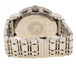 مملوكة مسبقًا Burberry Blue Stainless Steel Heritage Chronograph BU1360 Men's Wristwatch 40 mm