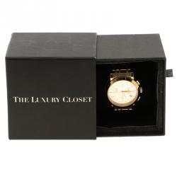 مملوكة مسبقًا Burberry Yellow Gold Plated Stainless Steel Classic BU1757 Women's Wristwatch 40 mm