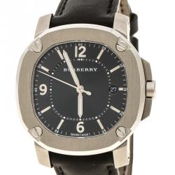 Burberry Black Stainless Steel The Britain BBY1501 Men's Wristwatch 37 mm