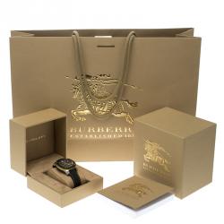 Burberry Black Stainless Steel The Britain GMT BBY1350 Men's Wristwatch 40 mm